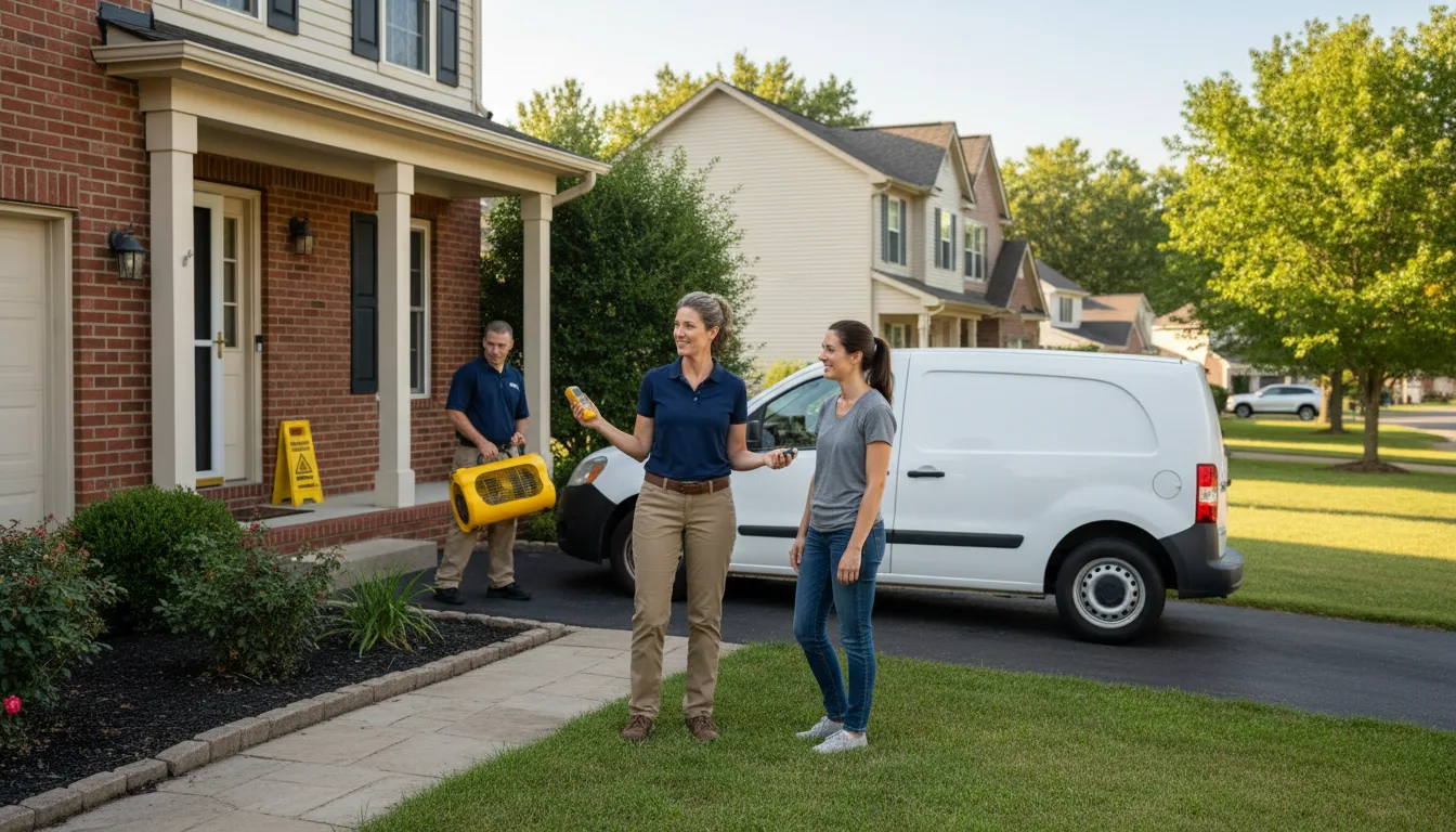 Residential water damage restoration in Liberty Center, OH